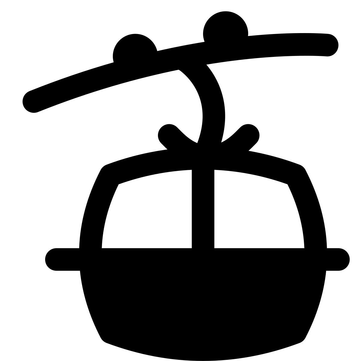 puffy filled style seilbahn icon