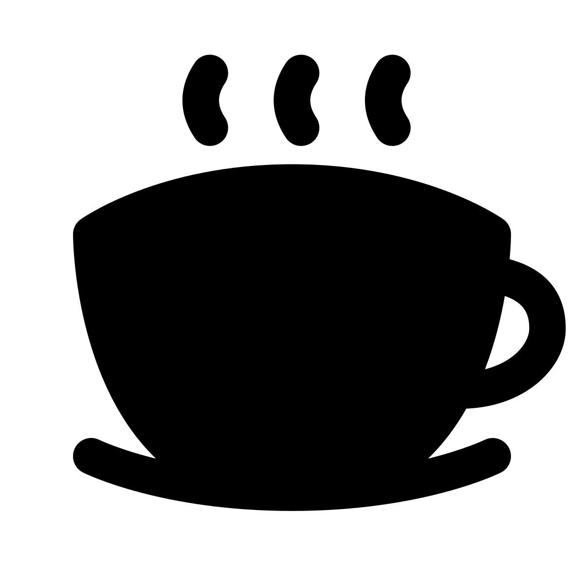 puffy filled style kaffee icon