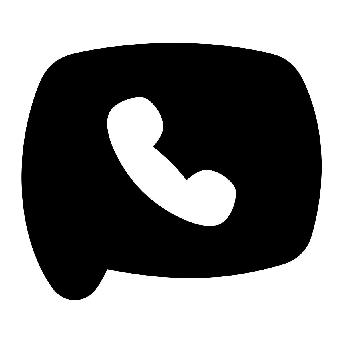puffy filled style mensagem de chamada icon