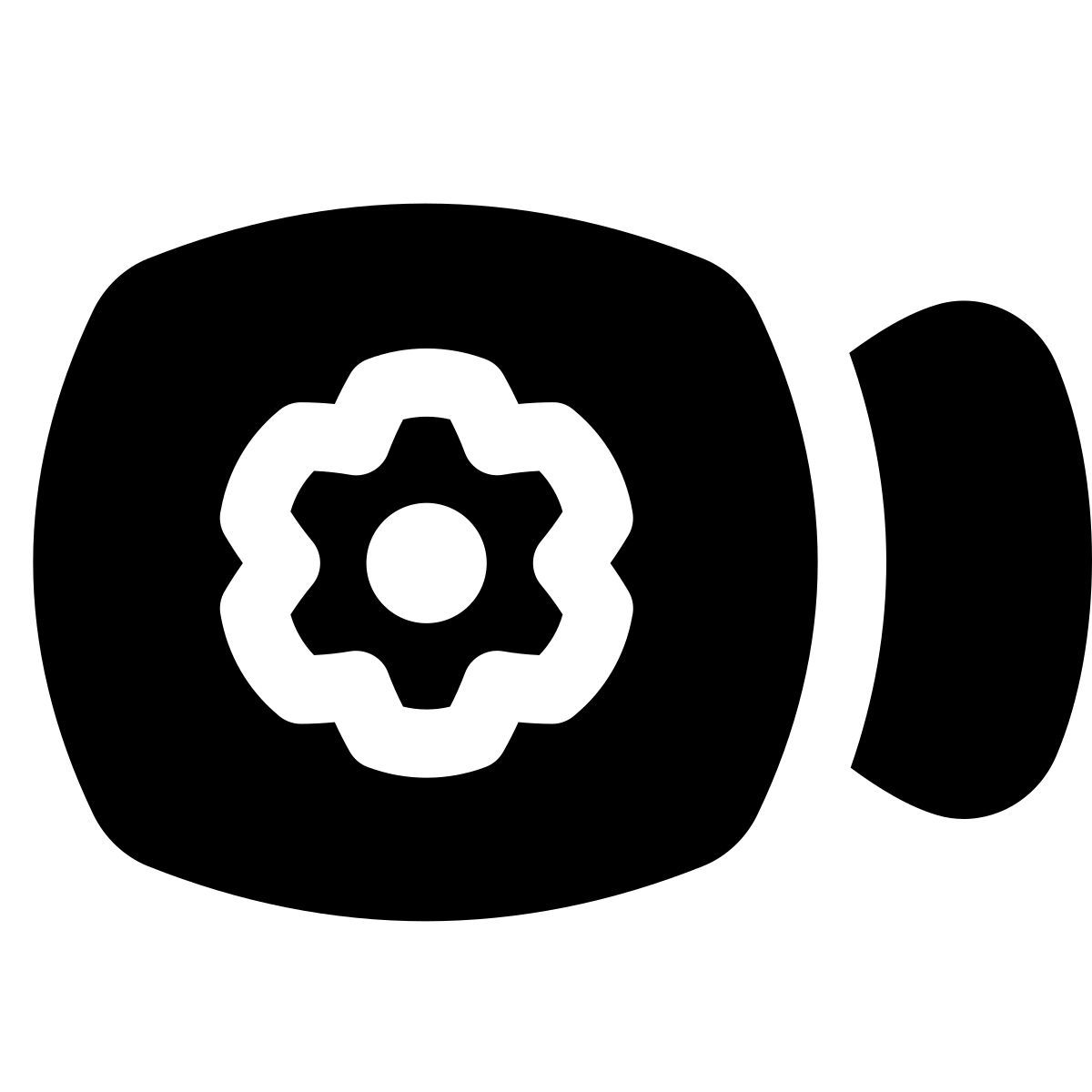 puffy filled style camera automation icon