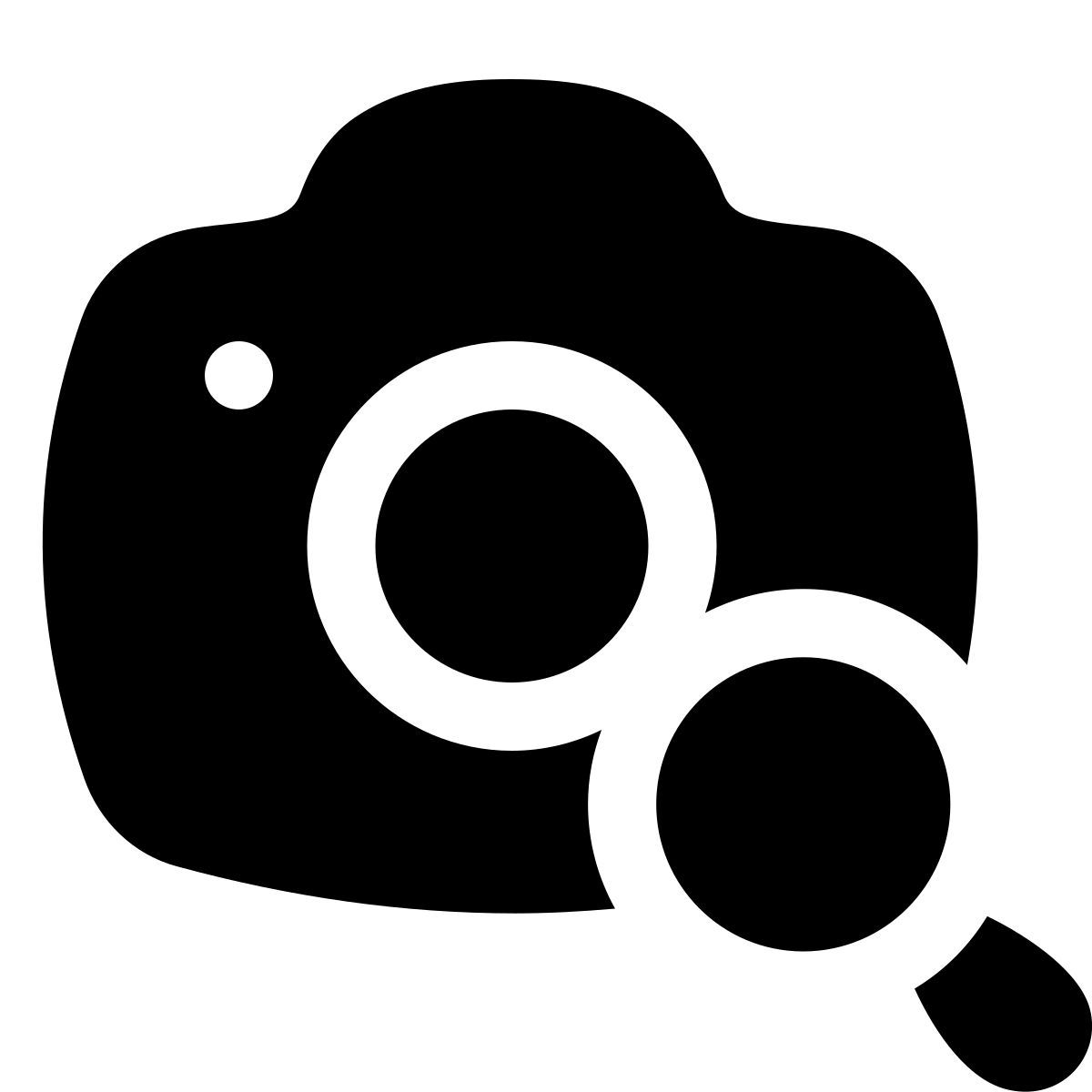 puffy filled style camera identification icon