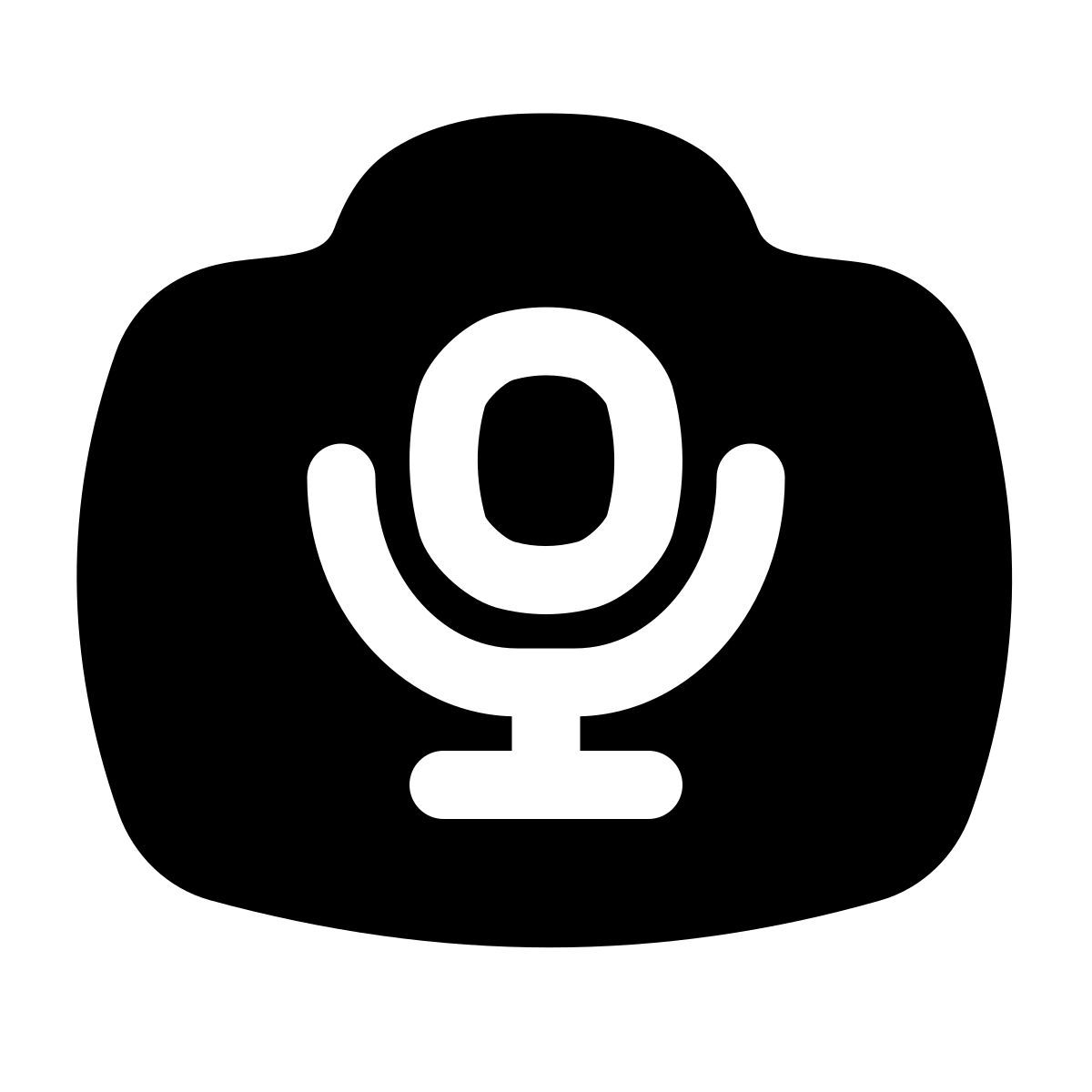 puffy filled style kamera mikrofon icon