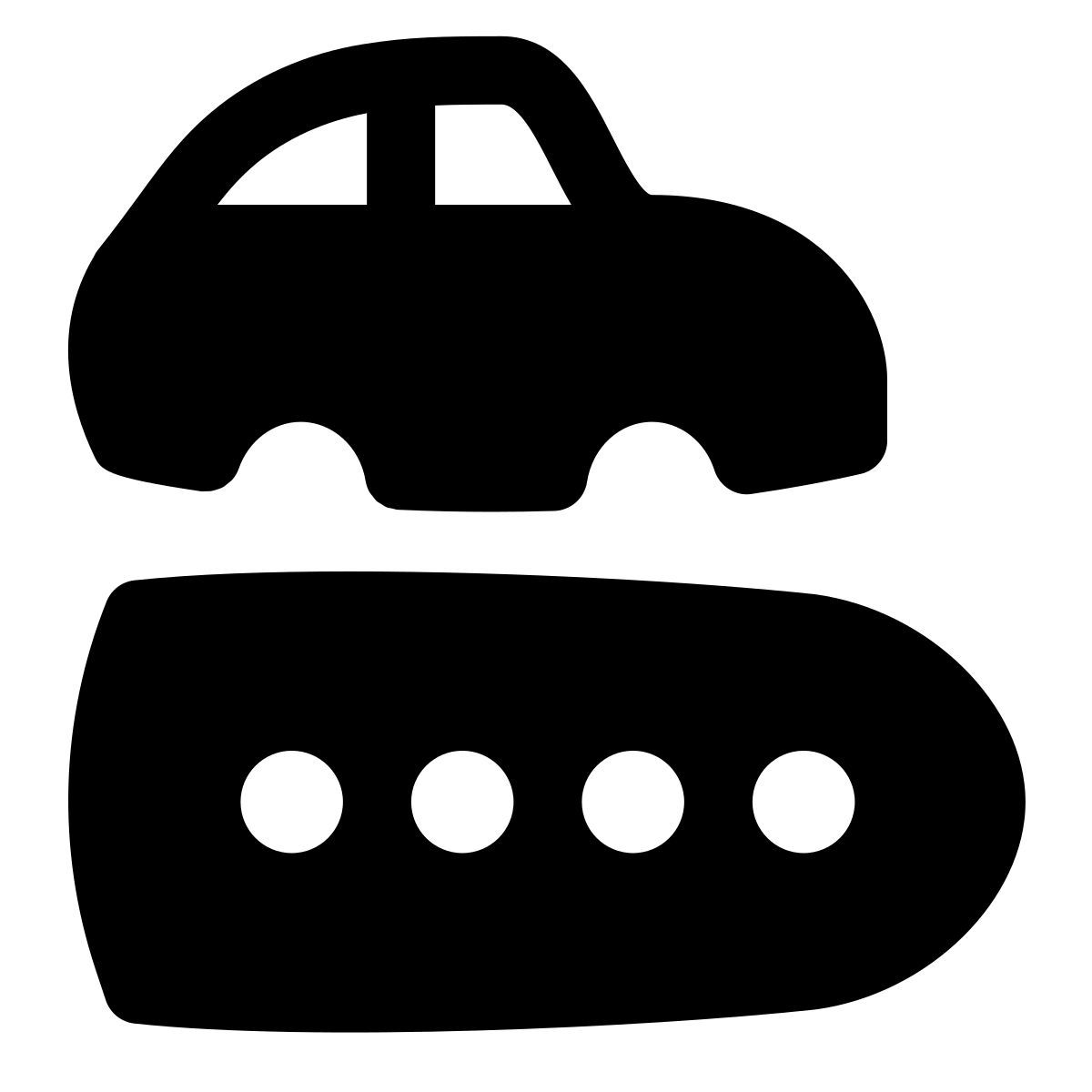 puffy filled style production automobile icon