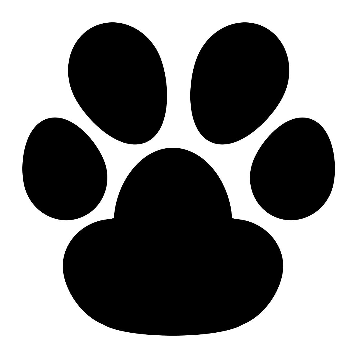 puffy filled style katzenabdruck icon