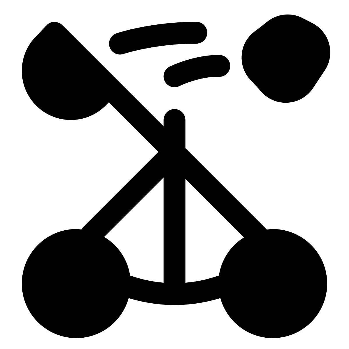 puffy filled style katapult schießen icon