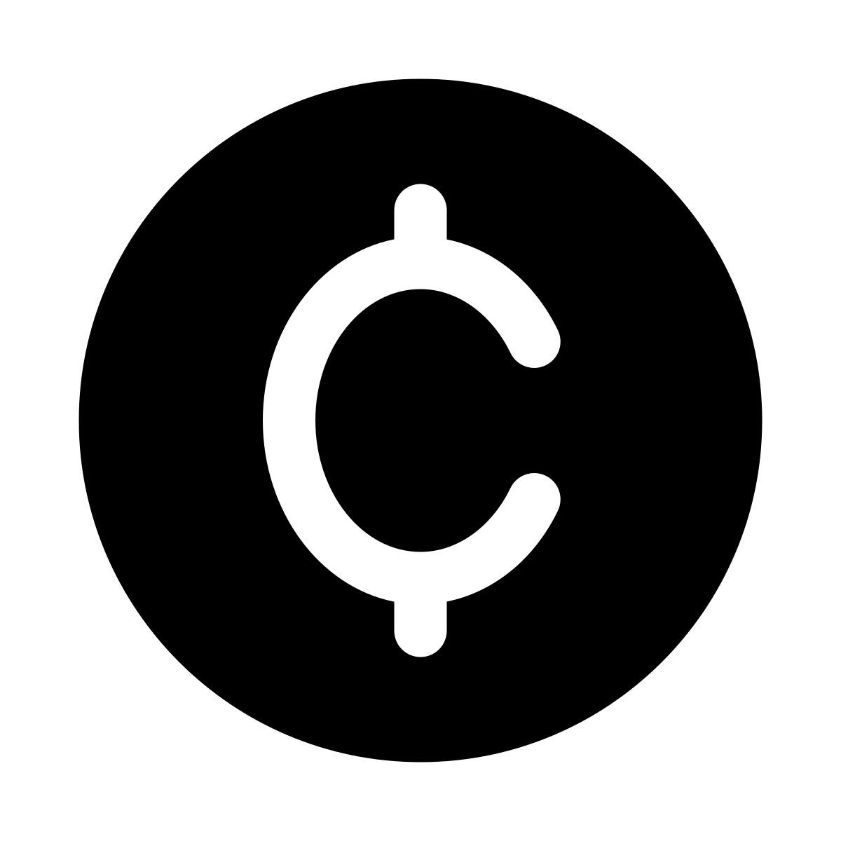puffy filled style cent icon