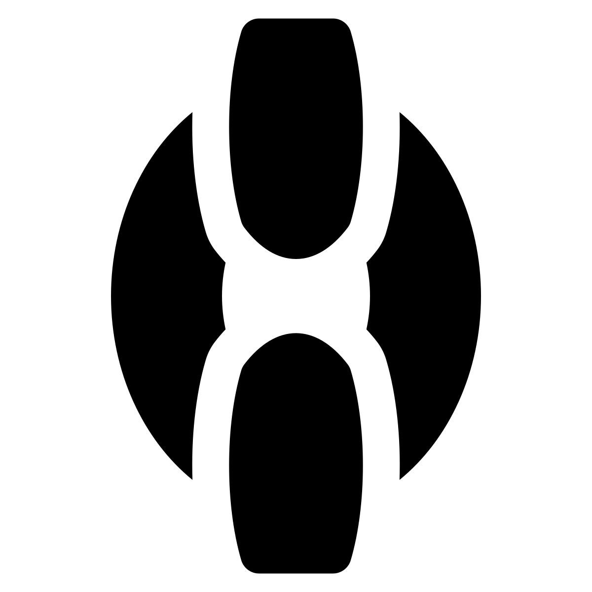 puffy filled style kette intermittierend icon