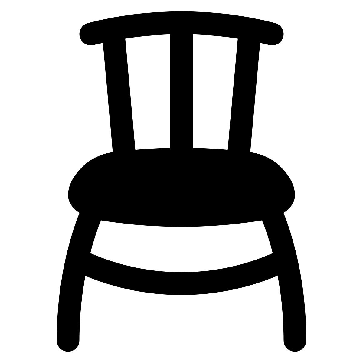 puffy filled style cadeira icon