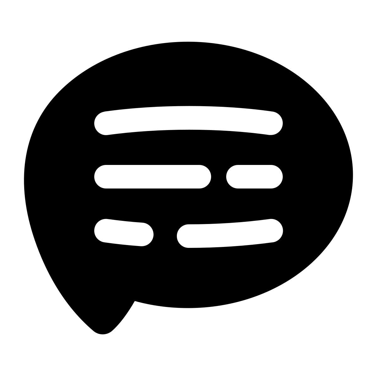 puffy filled style 채팅 메시지 icon