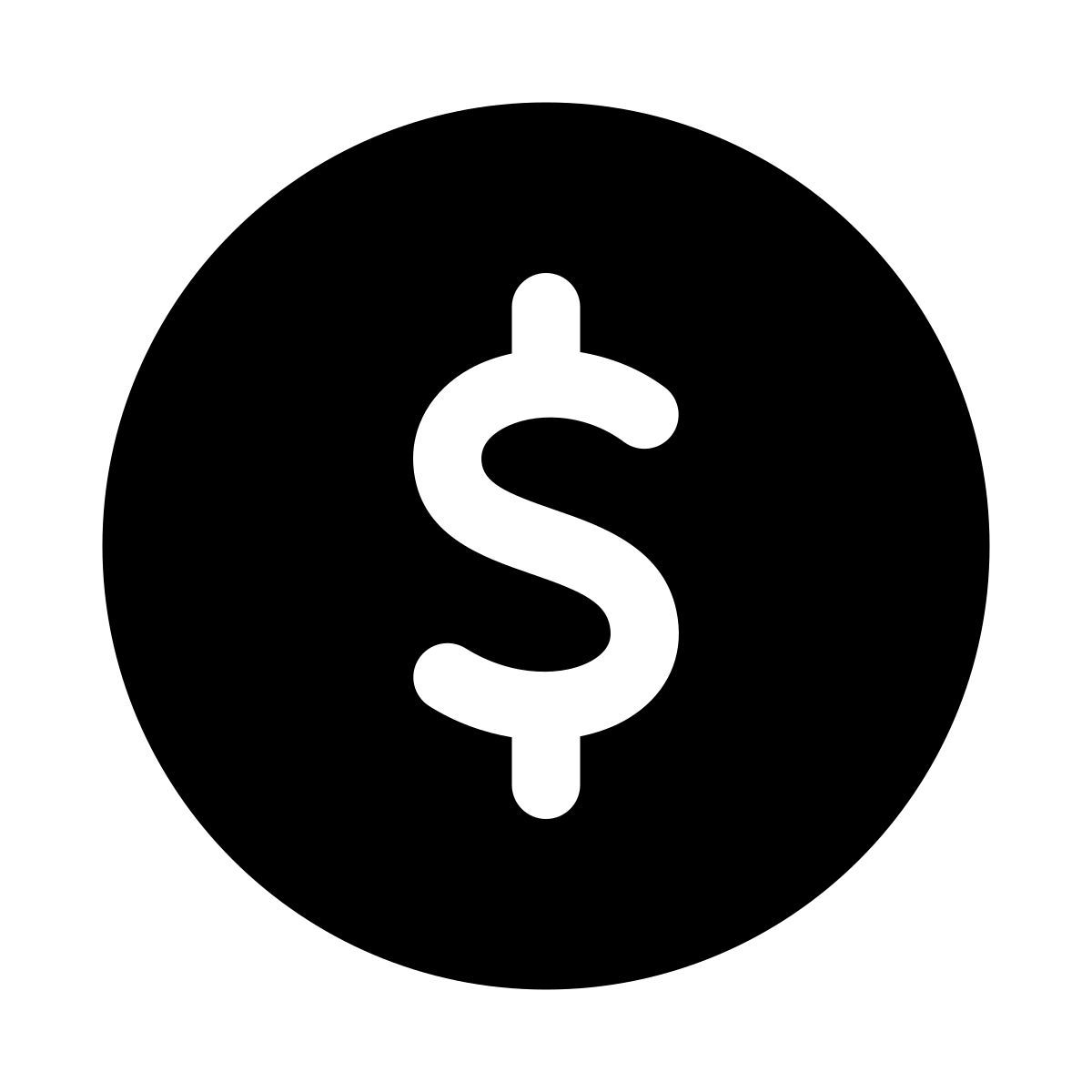 puffy filled style dollar coin icon