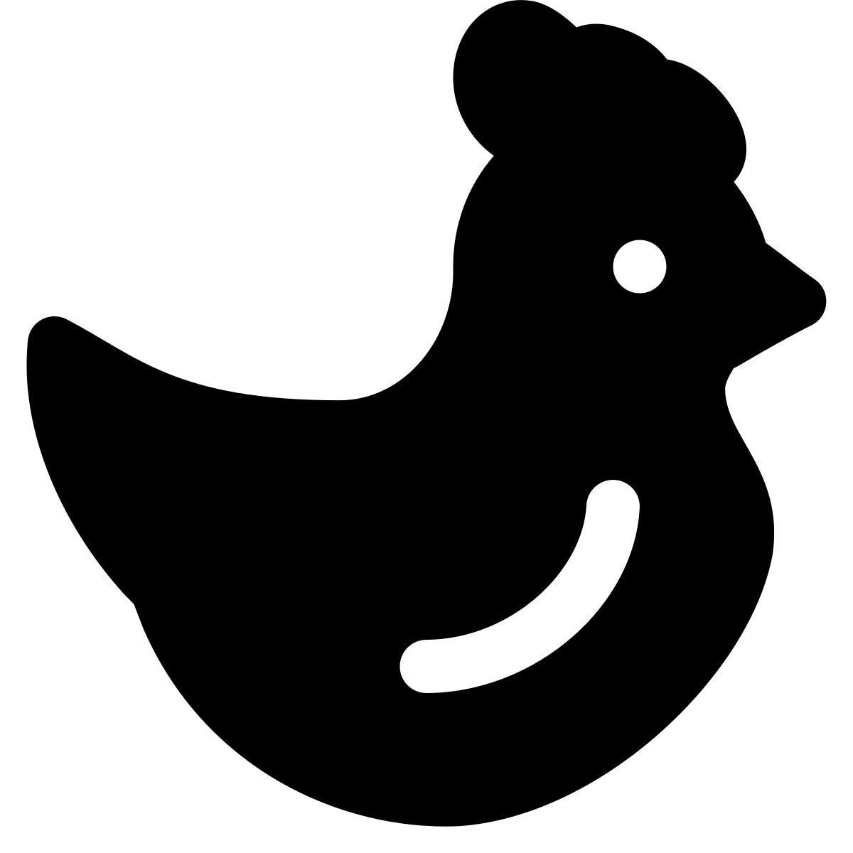 puffy filled style 치킨 icon