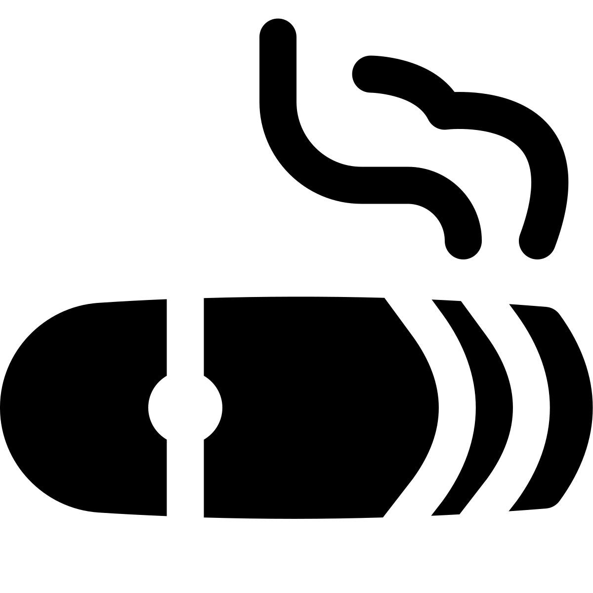 puffy filled style cigarro icon