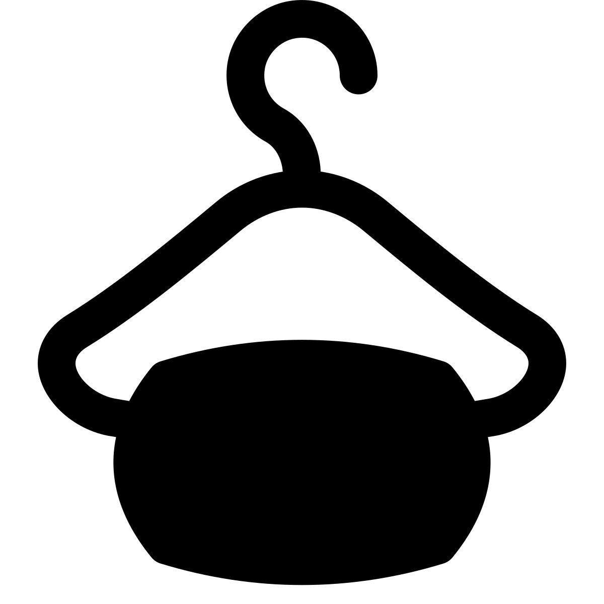 puffy filled style cabide icon