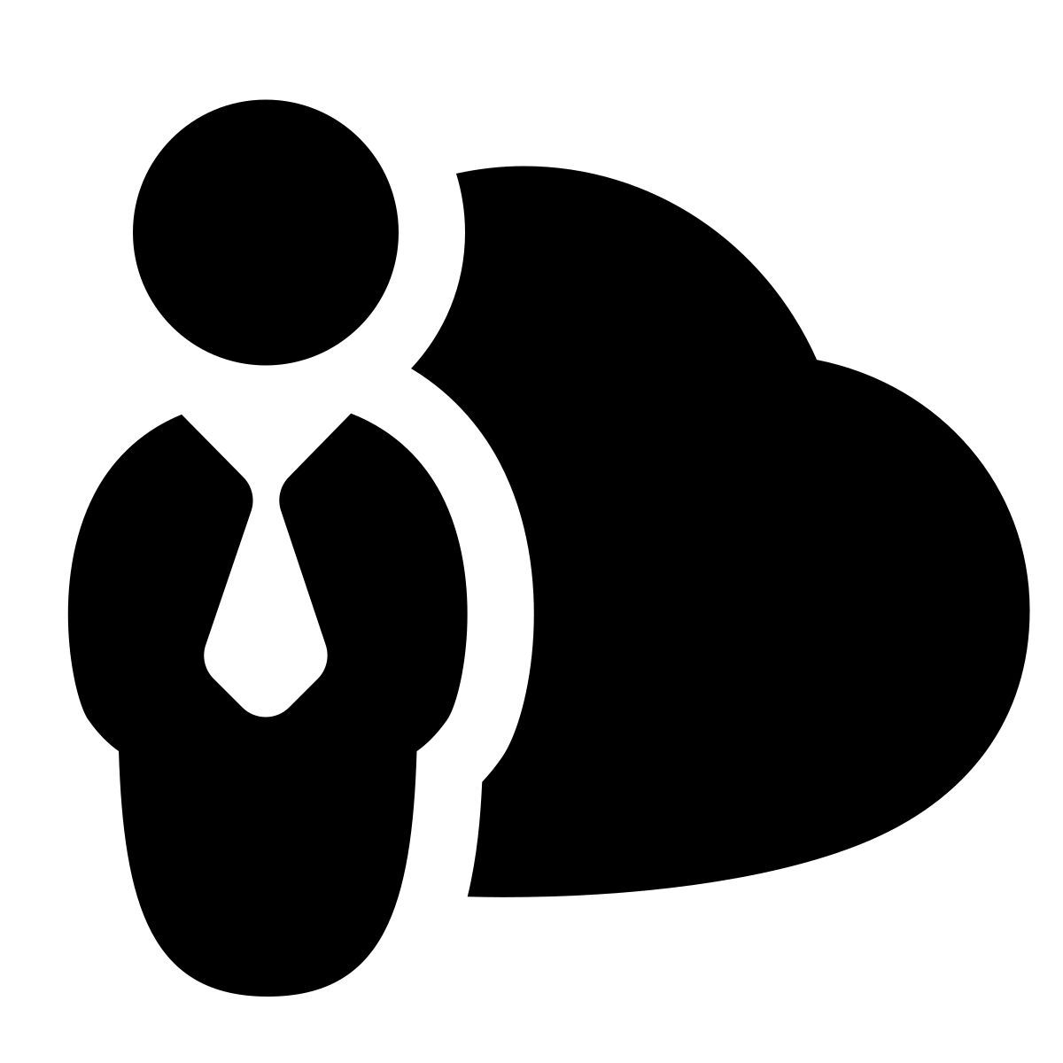 puffy filled style cloud business icon