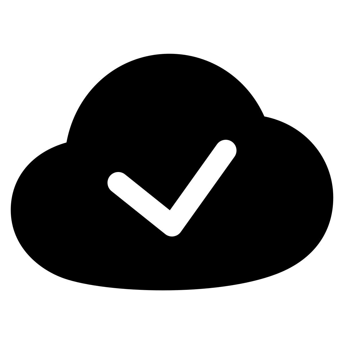 puffy filled style nube comprobado icon