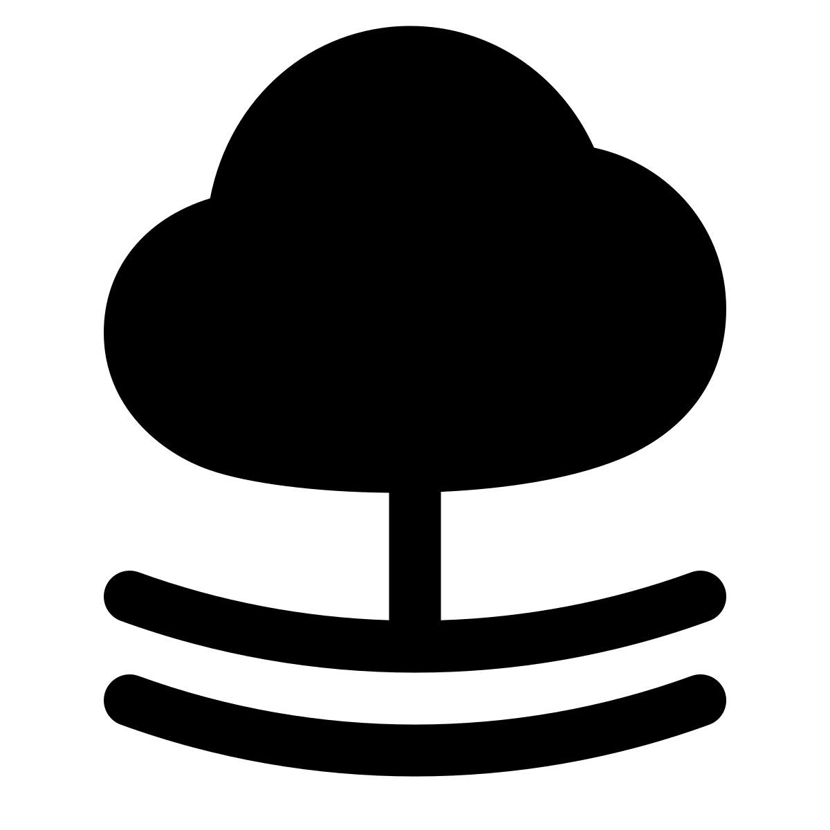 puffy filled style cloud connection icon