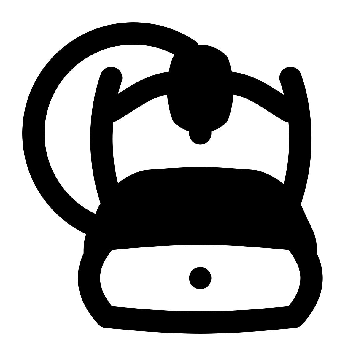 puffy filled style cnc machine icon