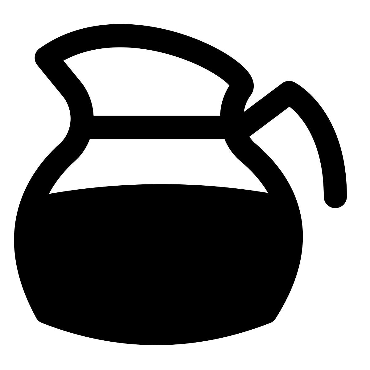 puffy filled style kaffeekanne icon