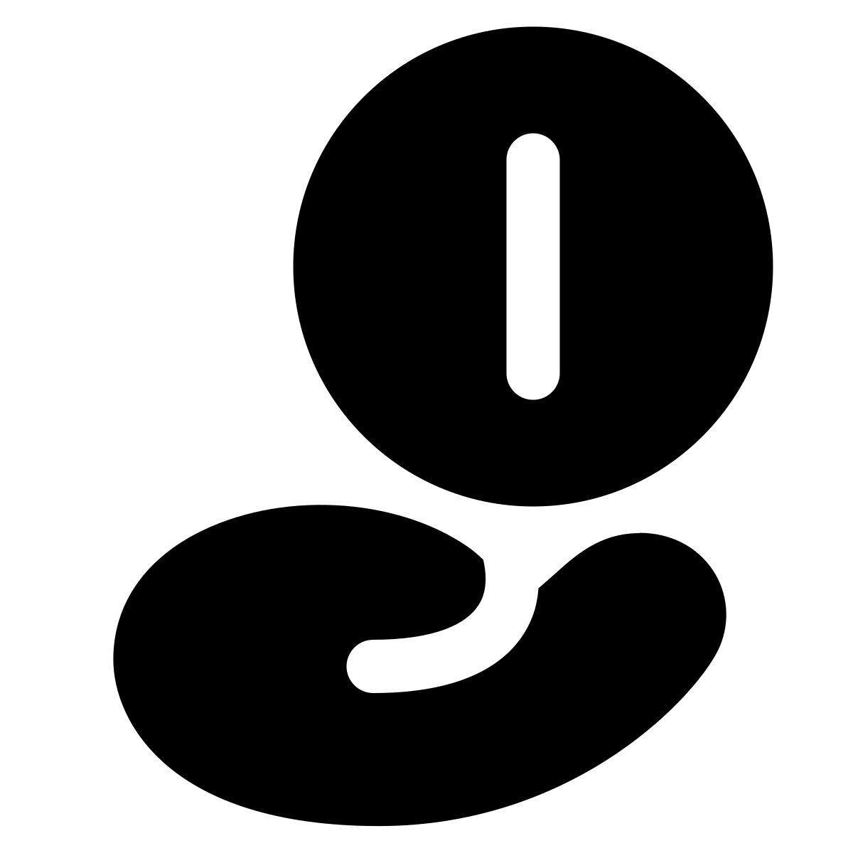 puffy filled style монета в руке icon