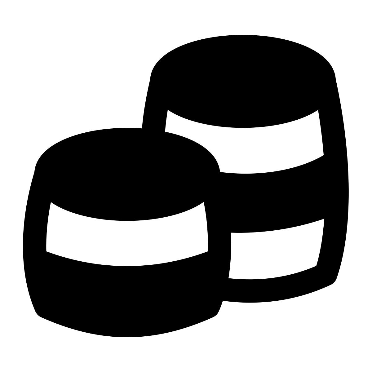 puffy filled style coins icon