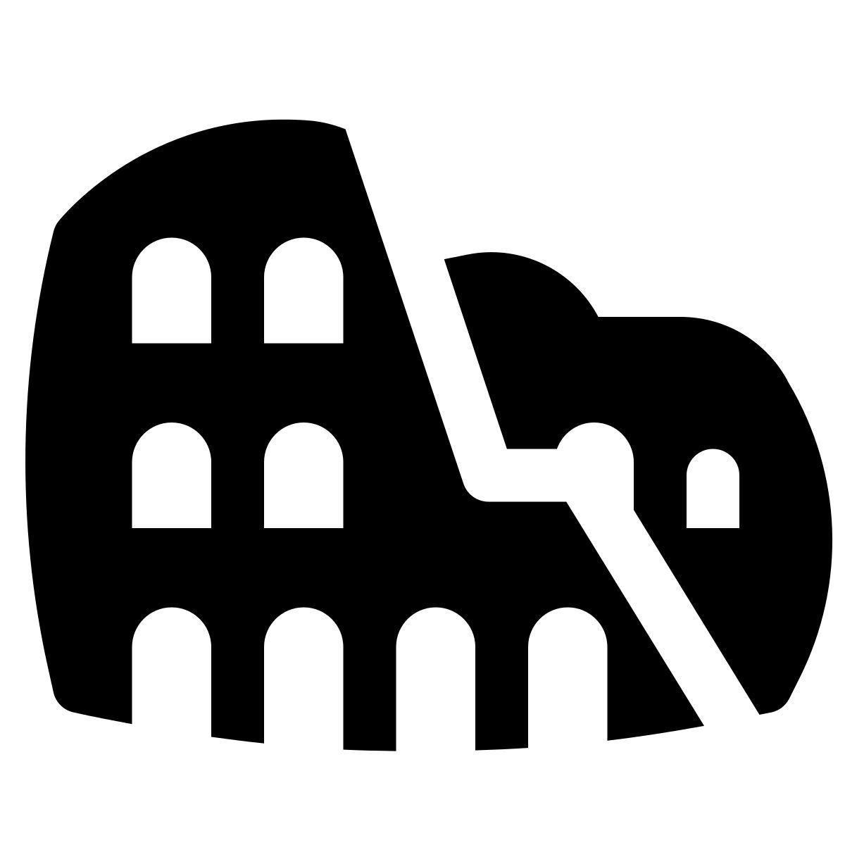 puffy filled style colosseo icon