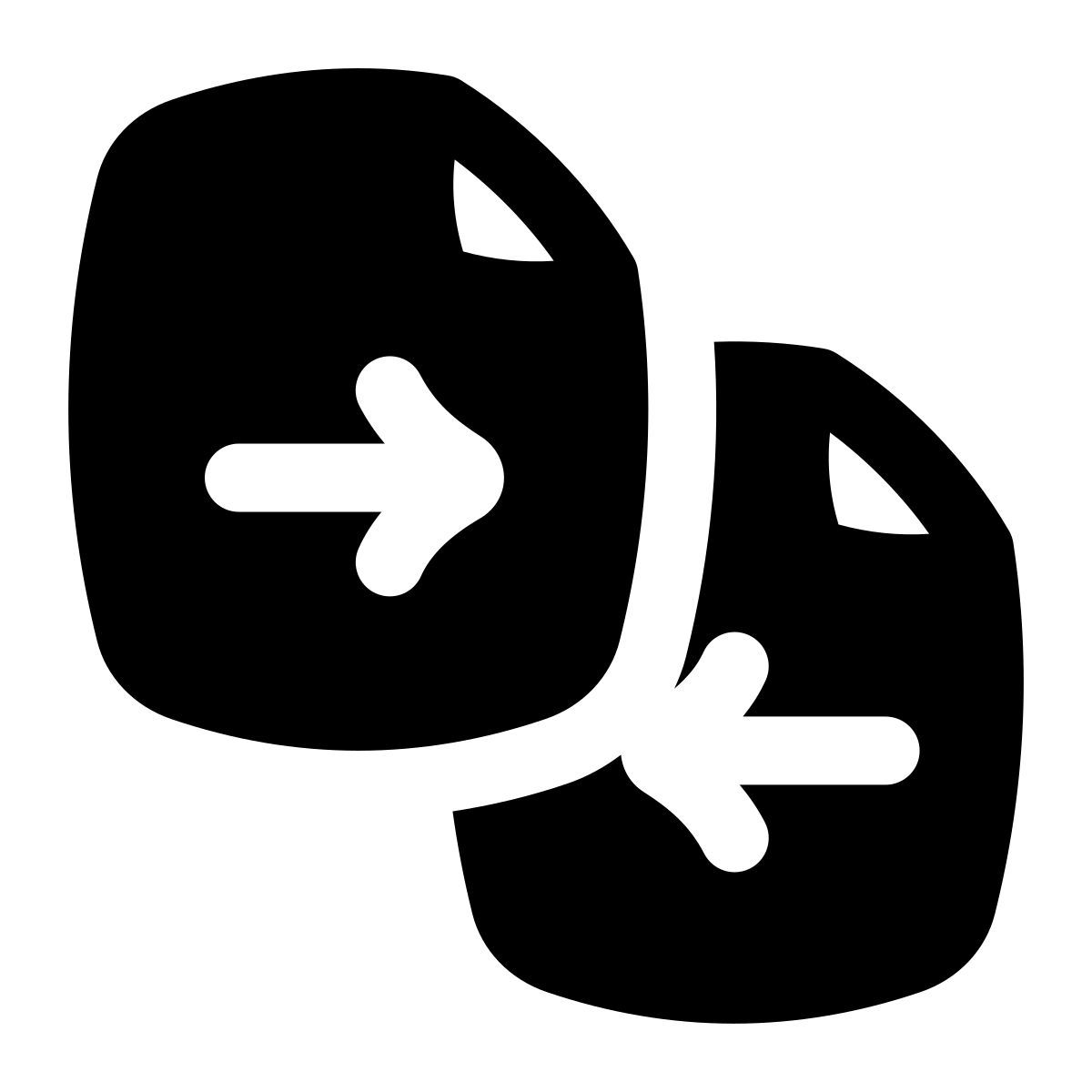 puffy filled style compare icon