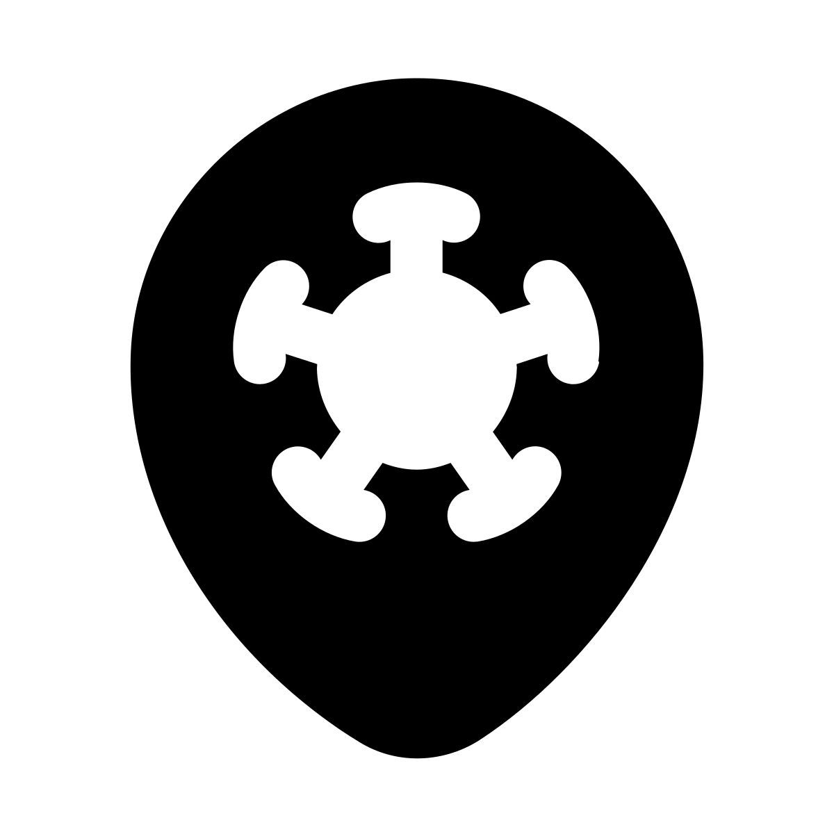 puffy filled style coronavirus krankenhaus karten pin icon