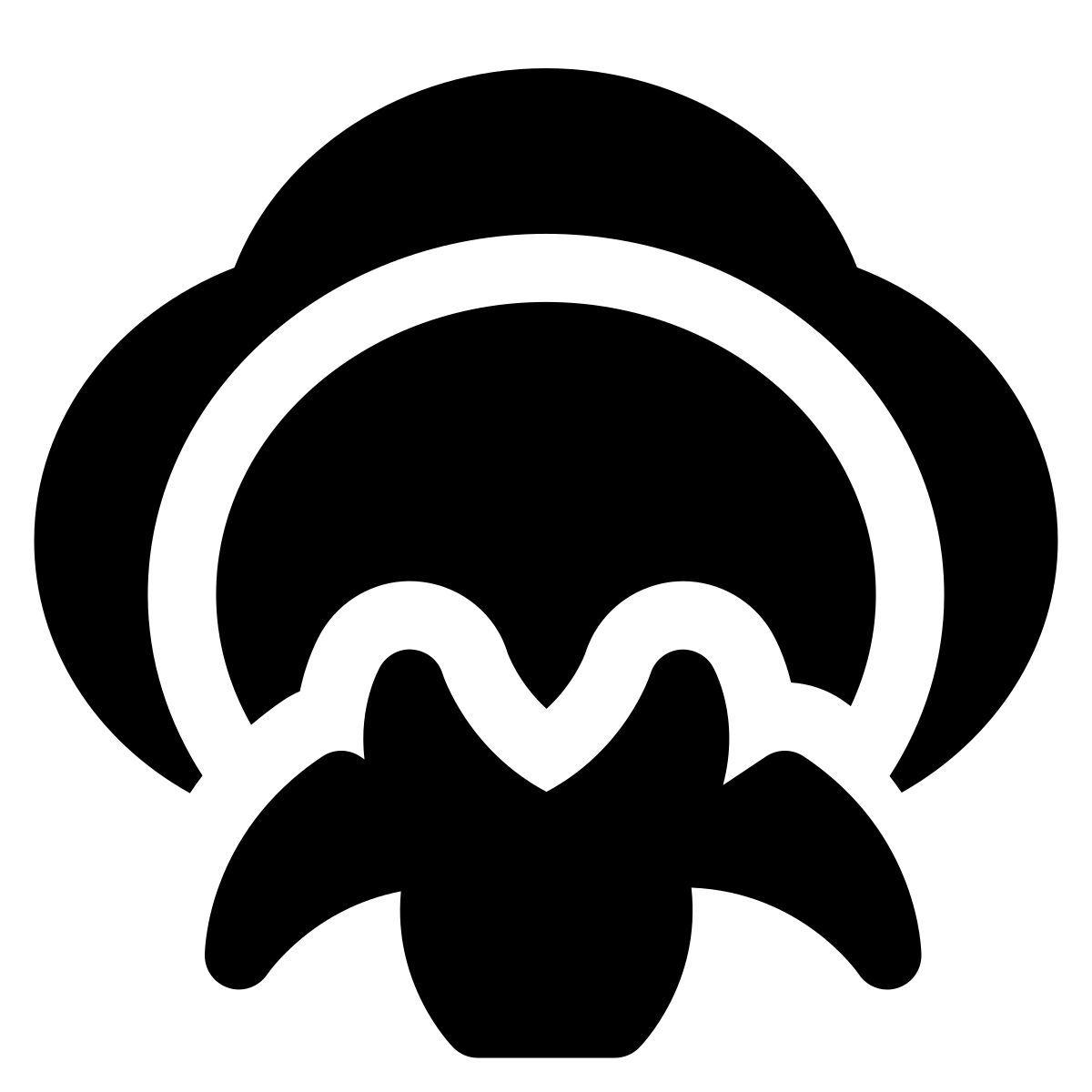 puffy filled style cotone icon