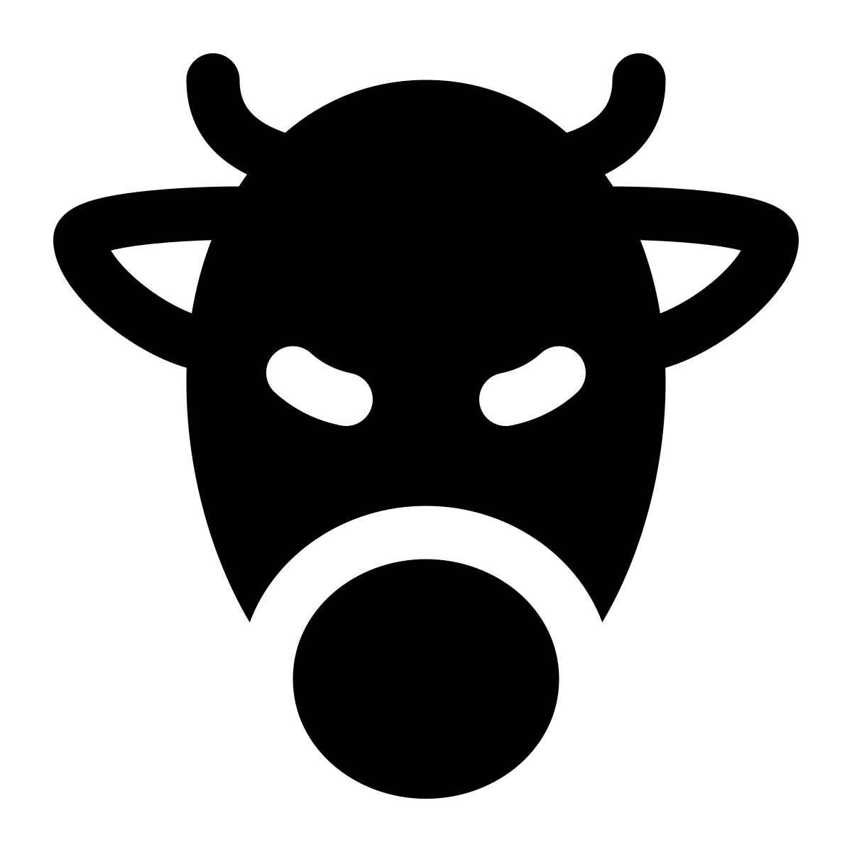 puffy filled style vache icon