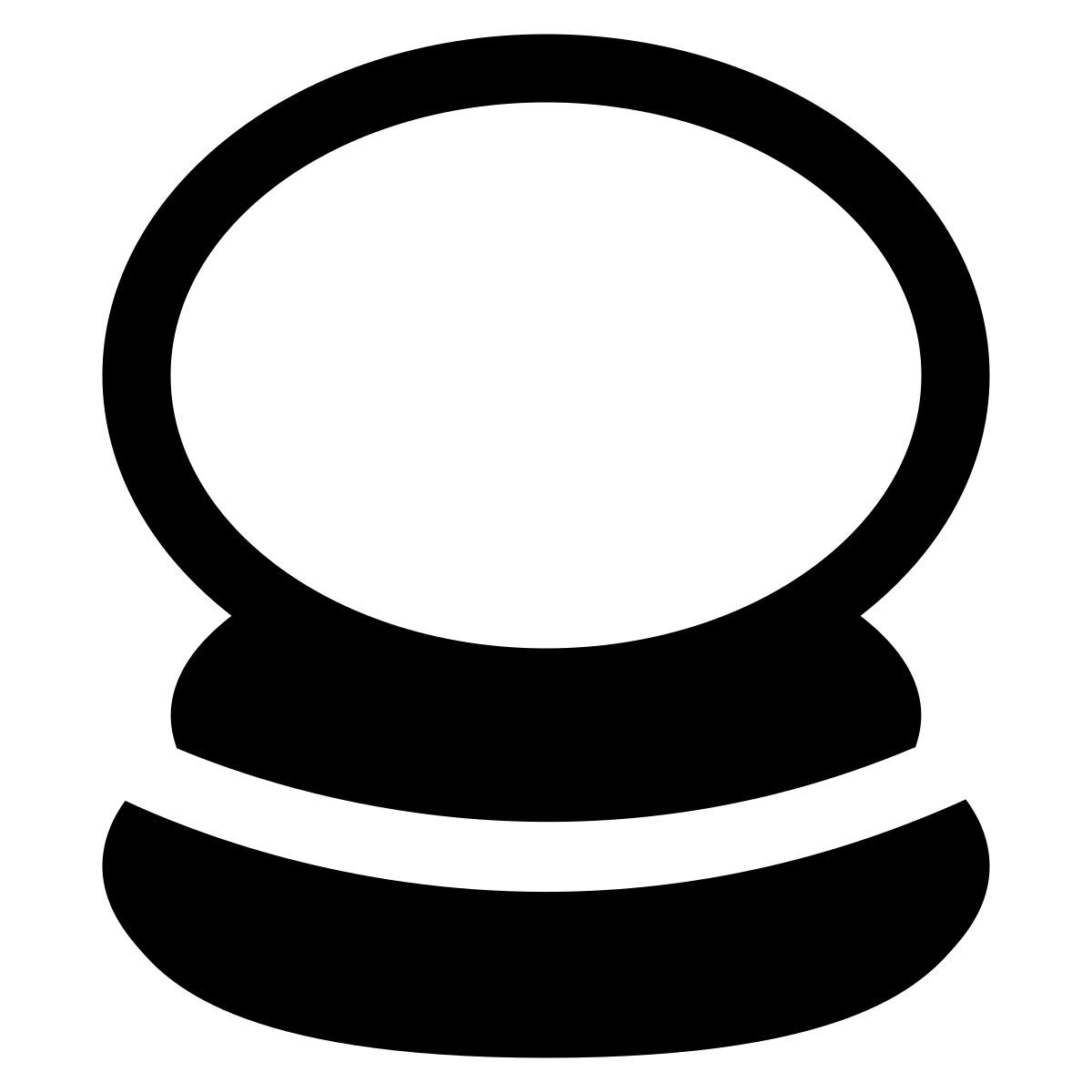 puffy filled style bola de cristal icon