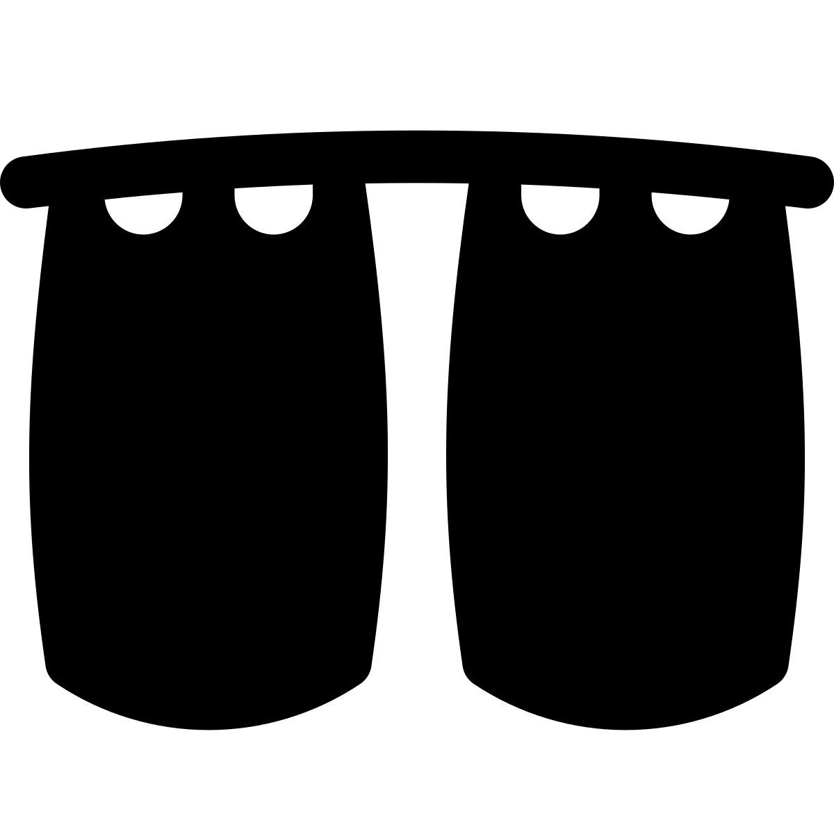 puffy filled style tende icon