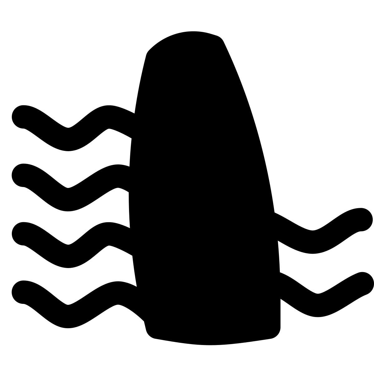 puffy filled style 댐 icon