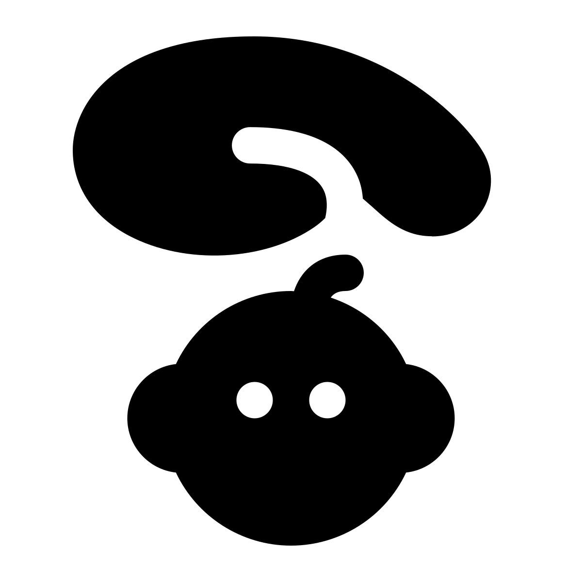 puffy filled style creche icon