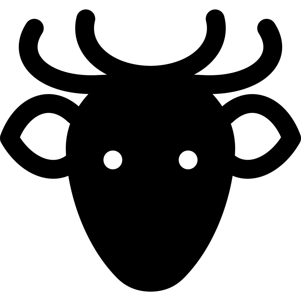 puffy filled style deer icon