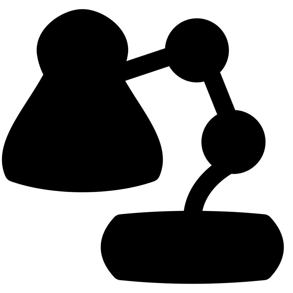 puffy filled style lâmpada de mesa icon