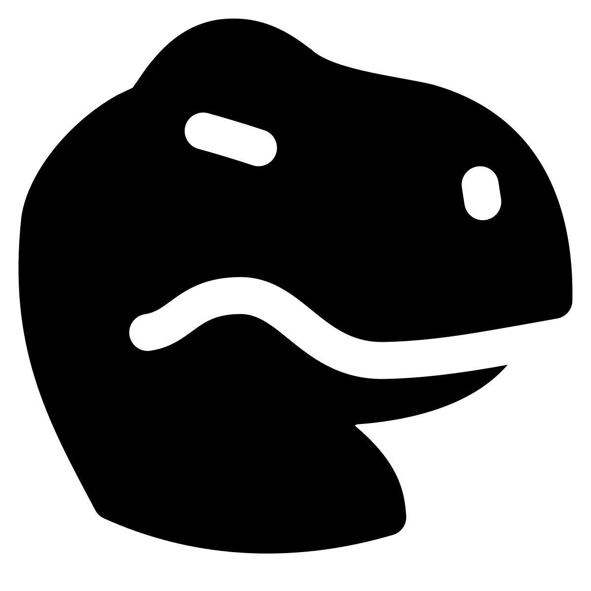 puffy filled style dinosaur icon