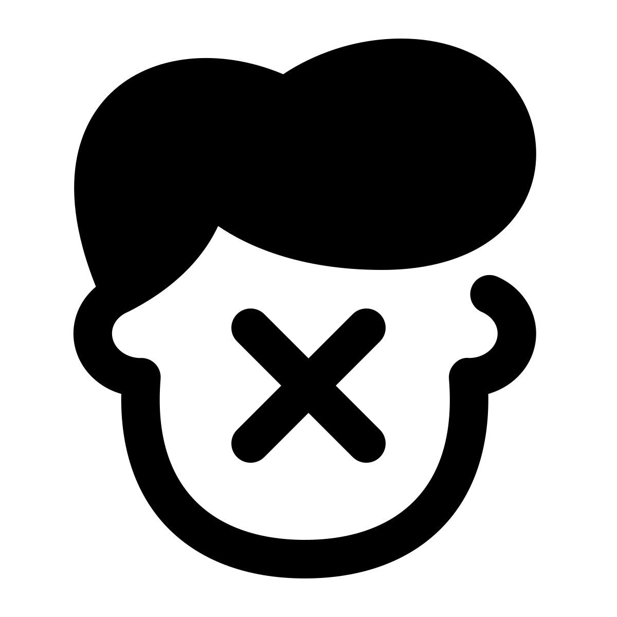 puffy filled style disapprovare icon