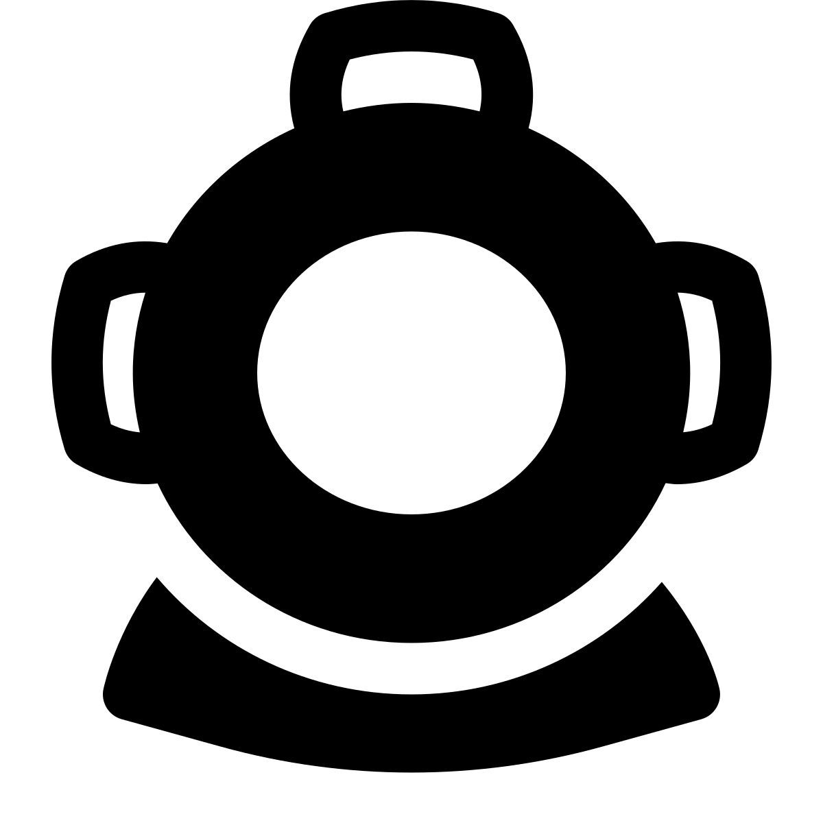 puffy filled style casque de plongeur icon
