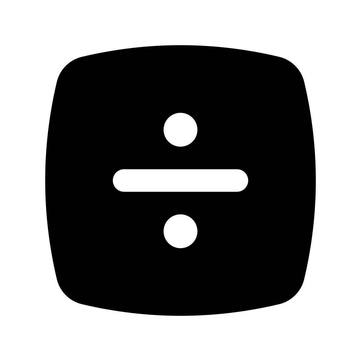 puffy filled style divisor icon