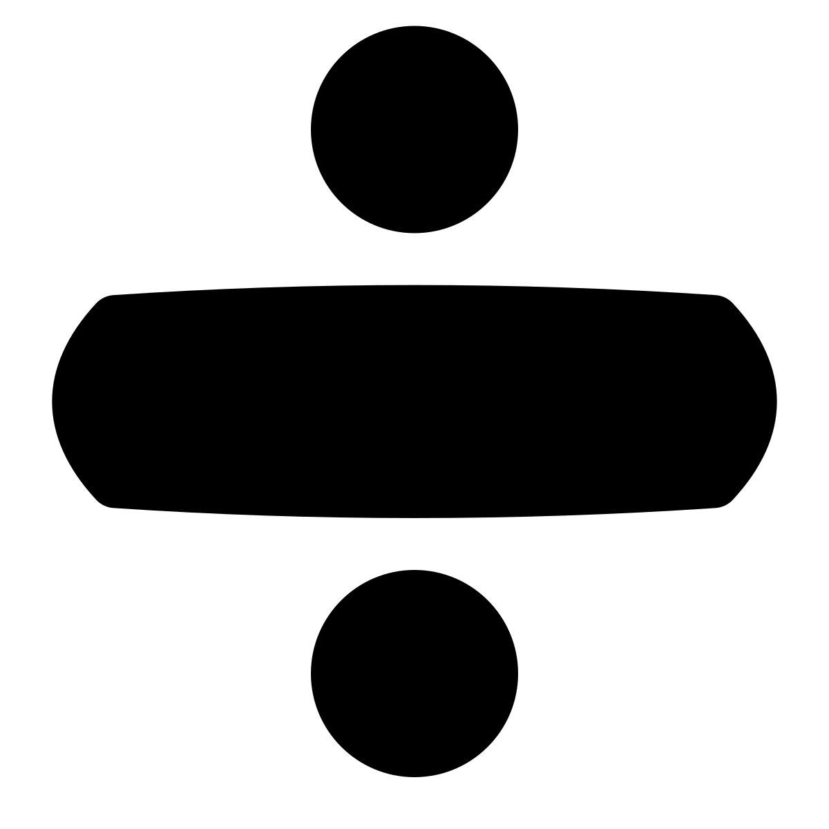 puffy filled style divide icon