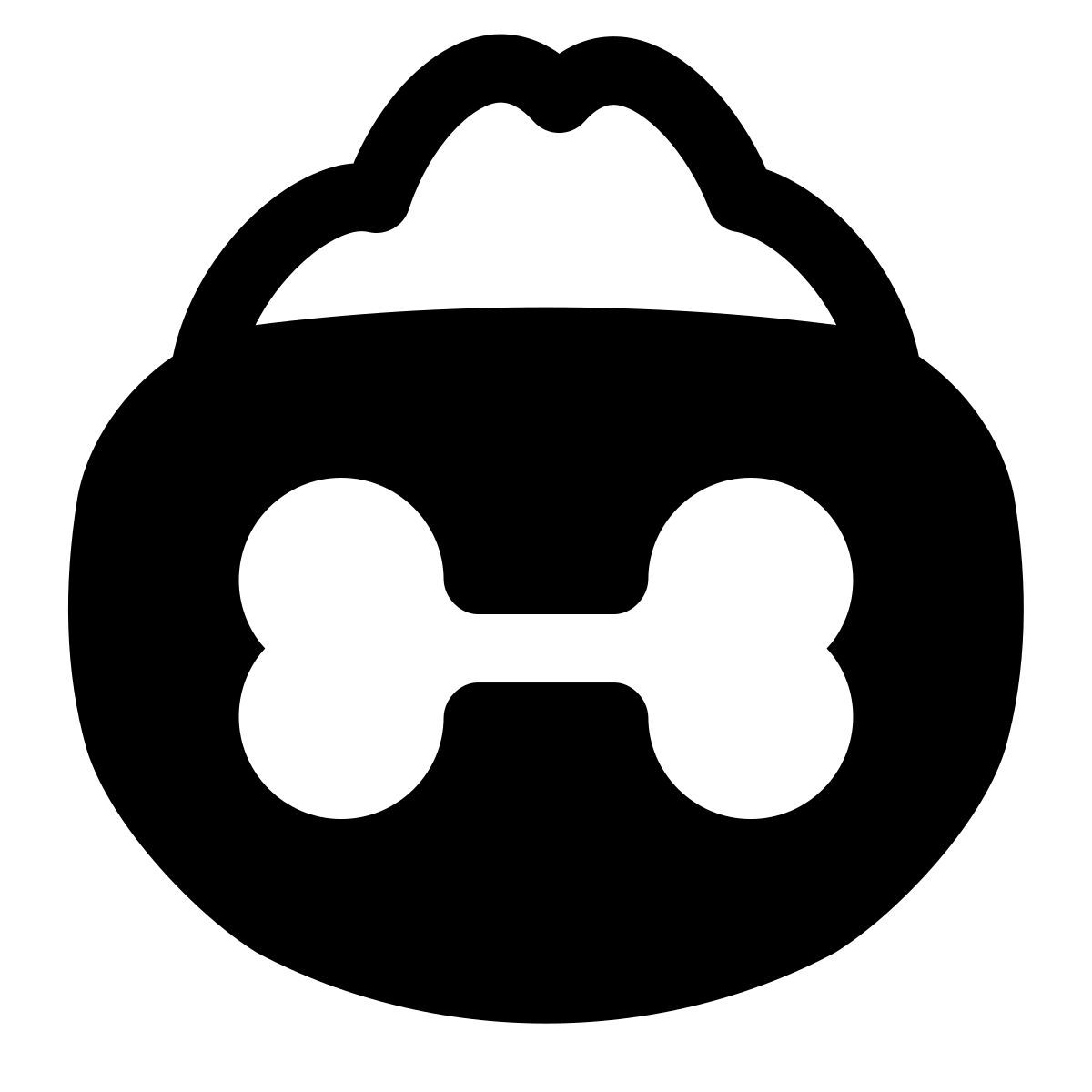 puffy filled style 개 사발 icon