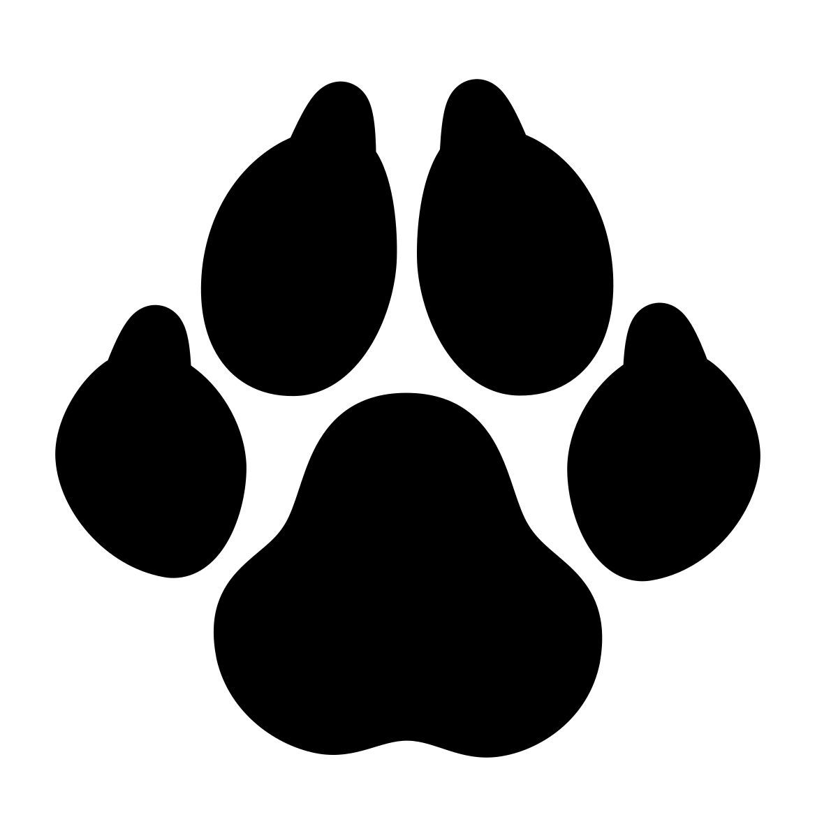 puffy filled style empreinte de chien icon