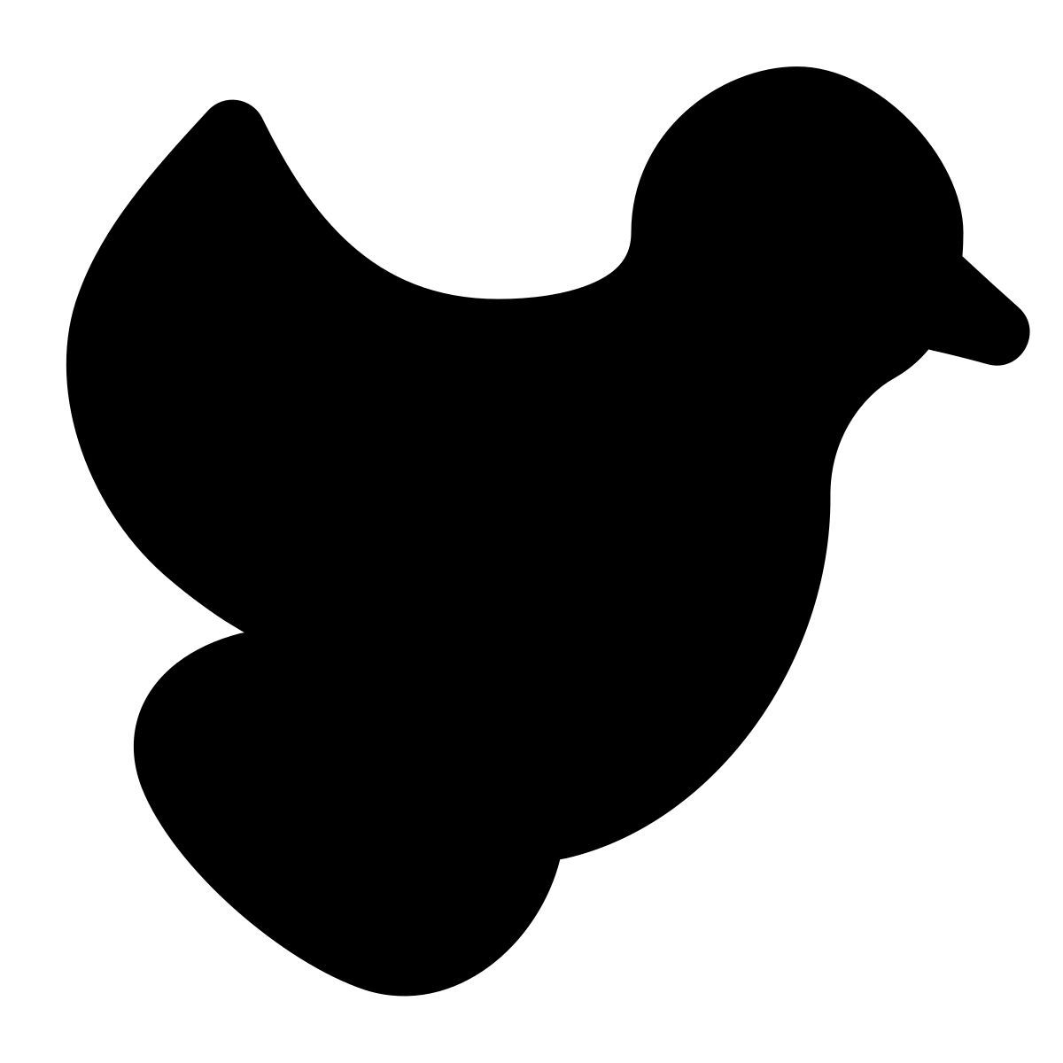 puffy filled style colomba icon