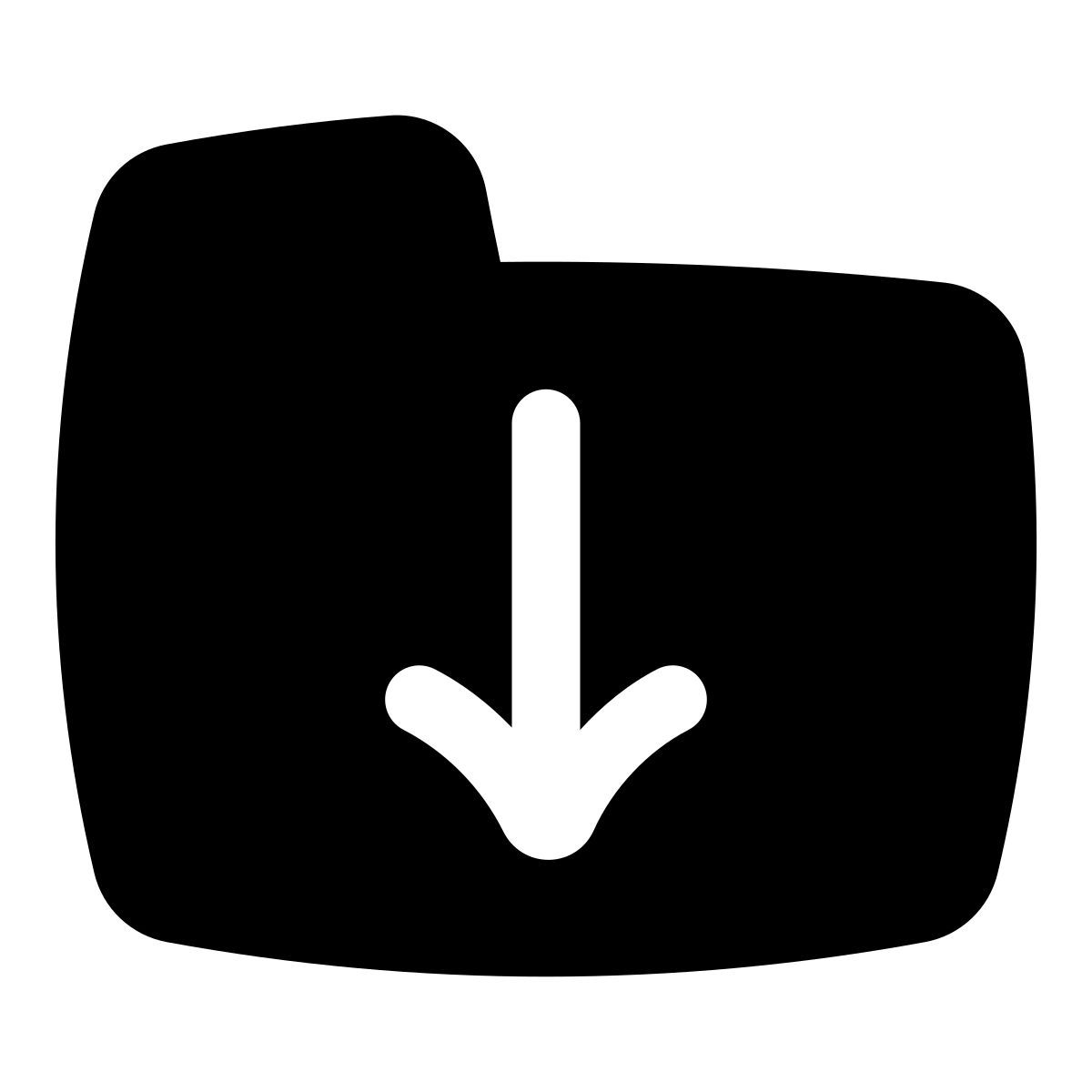 puffy filled style downloads folder icon