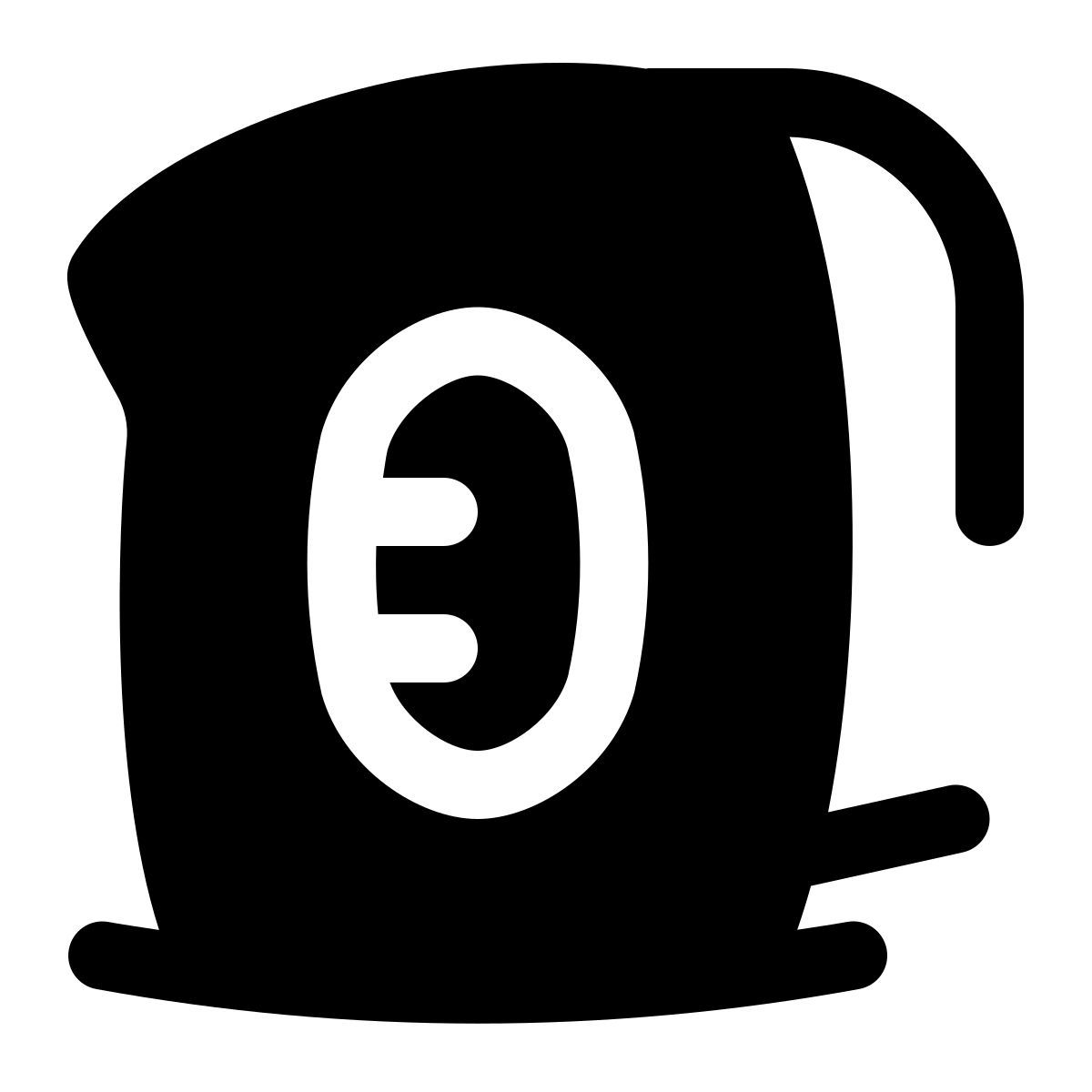 puffy filled style bouilloire icon