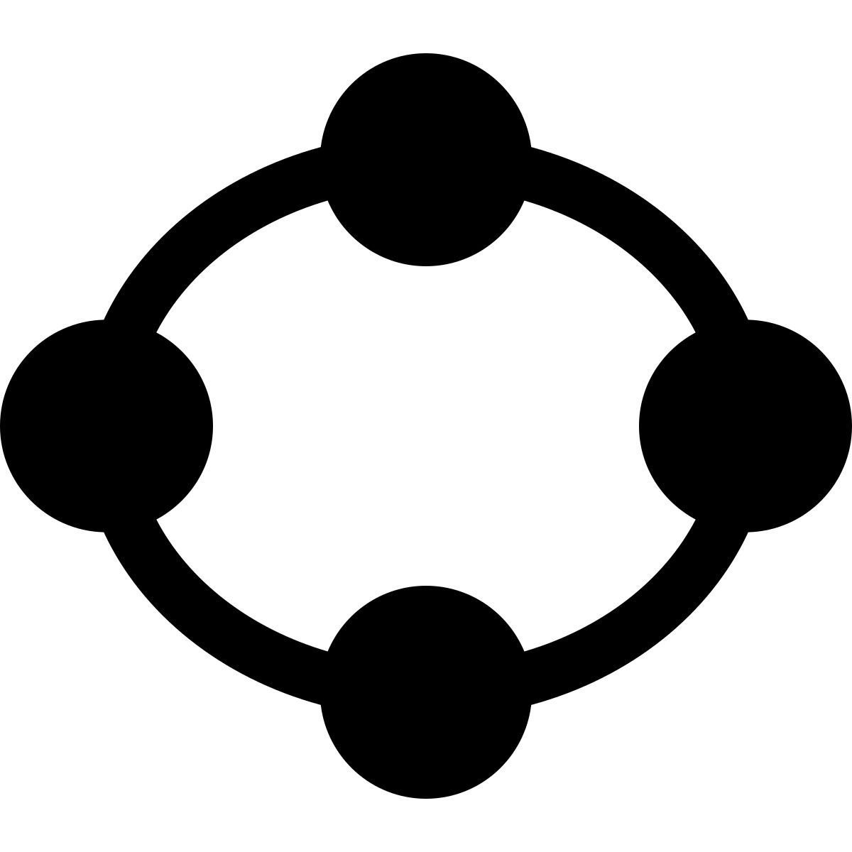 puffy filled style gestrichene ellipse icon