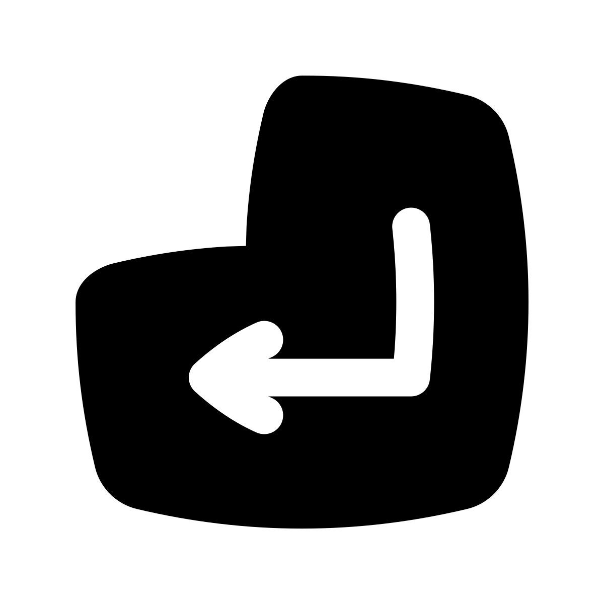 puffy filled style 返回键 icon