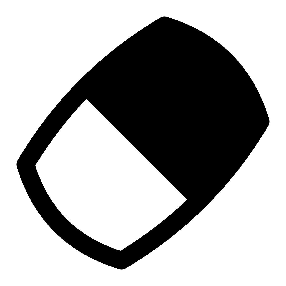 puffy filled style eraser icon