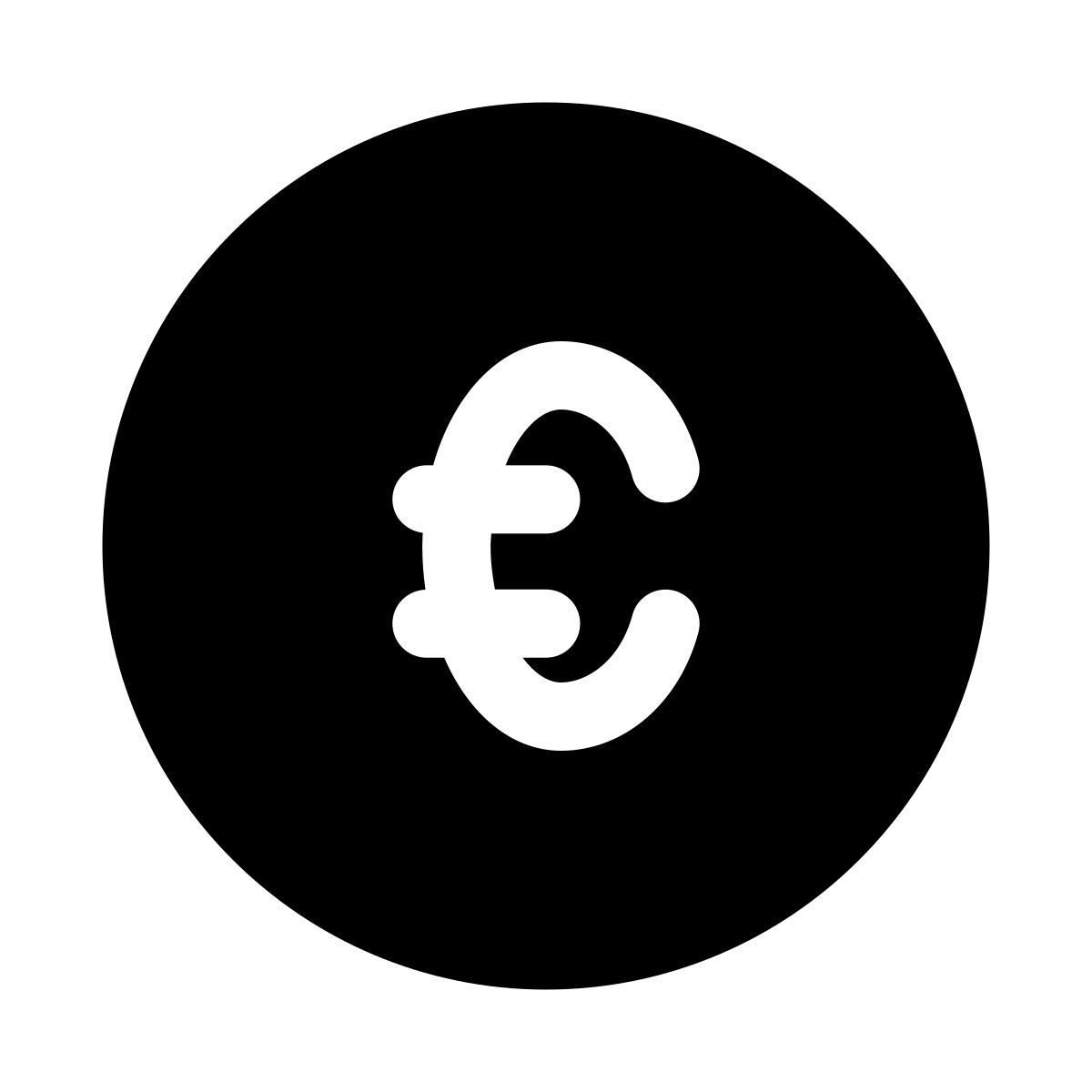 puffy filled style евро icon