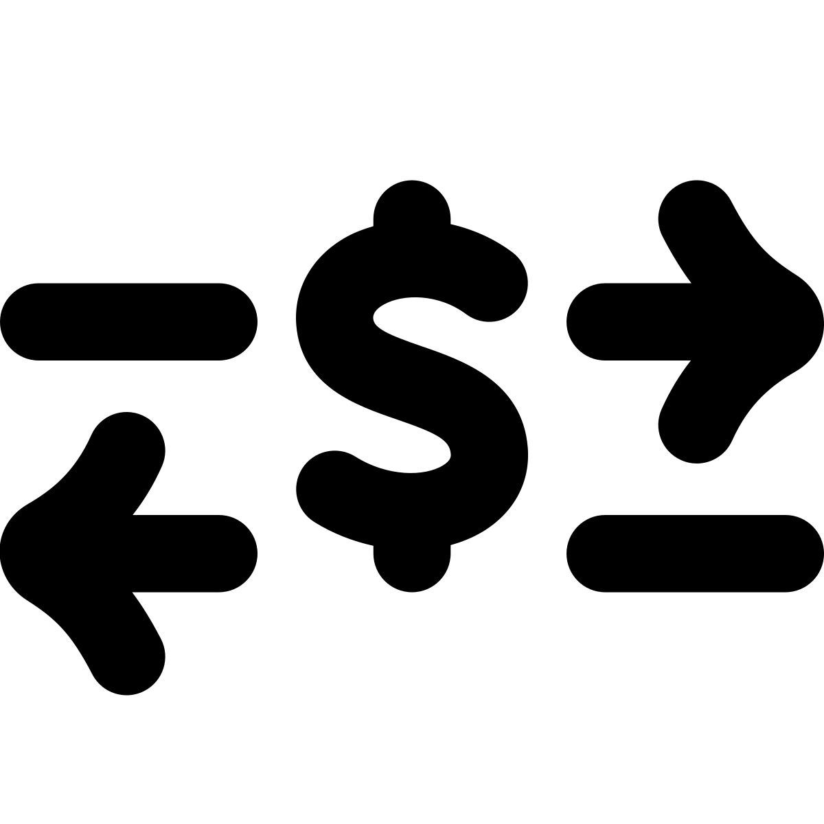 puffy filled style 현금 흐름 icon